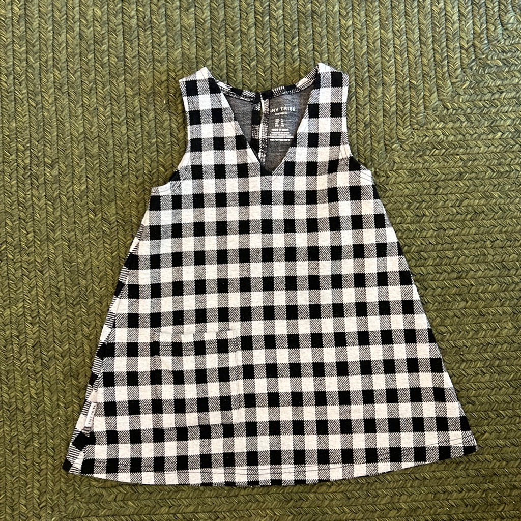 Tiny Tribe Checkered Tank Dress 4t